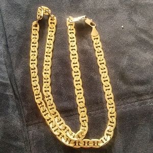18k curb link chain